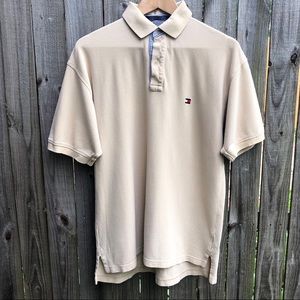 Rare Vintage 90s Tommy Hilfiger cream polo